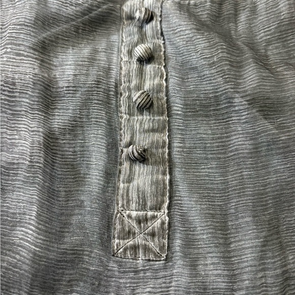Soft Surroundings Charcoal Gray Silk Tank Dress w Embroidery and Viscose Liner - Picture 5 of 15